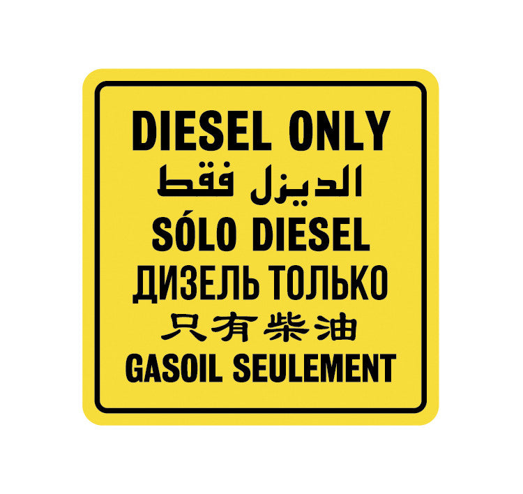Diesel Only - Diesel Multi language Decal