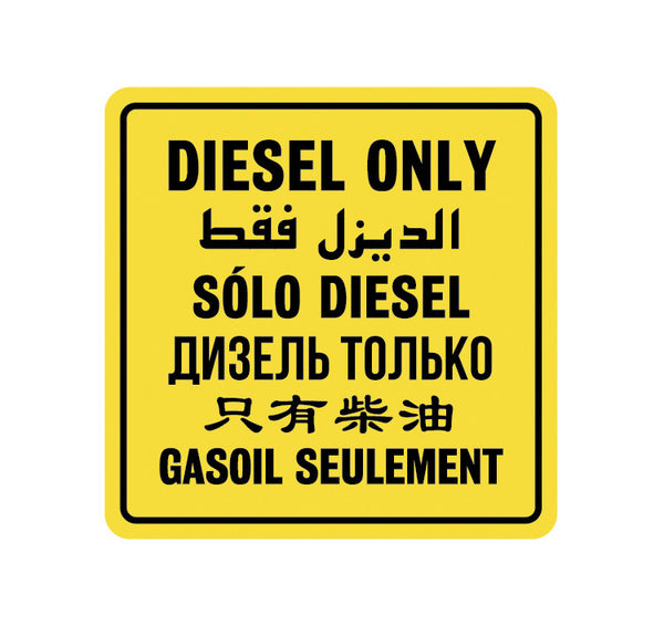 Diesel Only - Diesel Multi language Decal